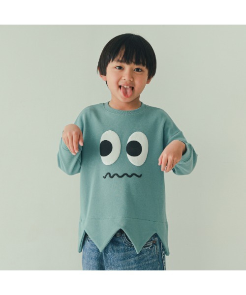 nicohrat(ニコフラート)の「ニコフラート モンスターなりきり トレーナー(スウェット・キッズ・ブルー/ブラック/マスタード/レッド・90cm/100cm/110cm/120cm/130cm/140cm)」の2枚目の写真