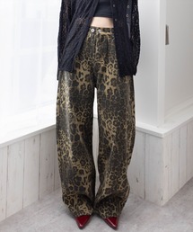 clear | 【低身長用サイズ有】ヒョウ柄カーブパンツ[着回し抜群 大人 カジュアル]≪AW新作≫(その他パンツ)