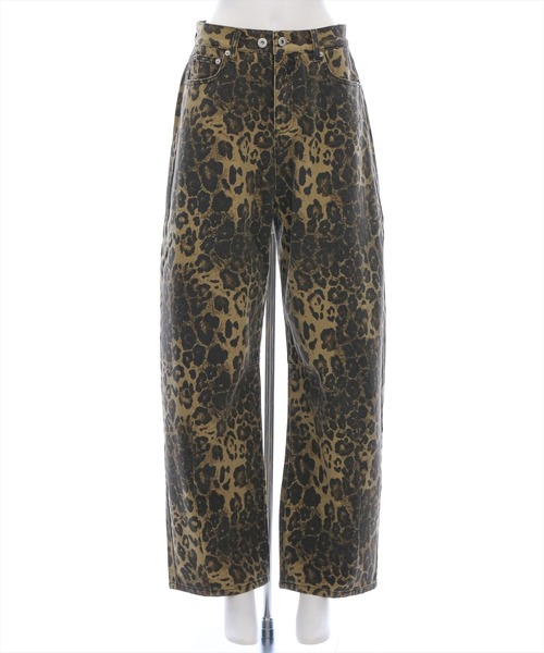 clear（クリア）の「【低身長用サイズ有】ヒョウ柄カーブパンツ[着回し抜群 大人 カジュアル]≪AW新作≫（その他パンツ・レディース・ベージュ・M/XS/S）」の6枚目の写真