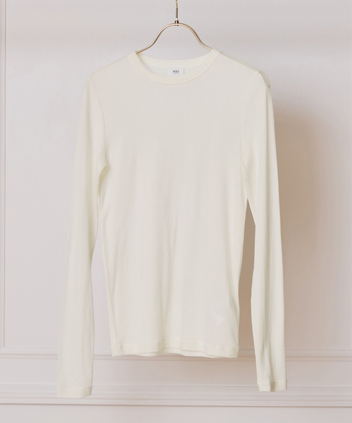 IENA LA BOUCLE（イエナラブークル）の「IENA LA BOUCLE シアーフライスプルオーバー（Tシャツ/カットソー・レディース・ブラック/ホワイト/パープル・FREE）」の2枚目の写真