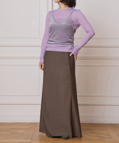 IENA LA BOUCLE（イエナラブークル）の「IENA LA BOUCLE シアーフライスプルオーバー（Tシャツ/カットソー・レディース・ブラック/ホワイト/パープル・FREE）」の5枚目の写真