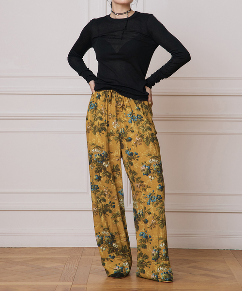 IENA LA BOUCLE（イエナラブークル）の「IENA LA BOUCLE シアーフライスプルオーバー（Tシャツ/カットソー・レディース・ブラック/ホワイト/パープル・FREE）」の9枚目の写真