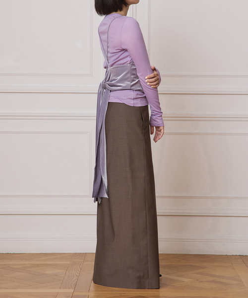 IENA LA BOUCLE（イエナラブークル）の「IENA LA BOUCLE シアーフライスプルオーバー（Tシャツ/カットソー・レディース・ブラック/ホワイト/パープル・FREE）」の16枚目の写真