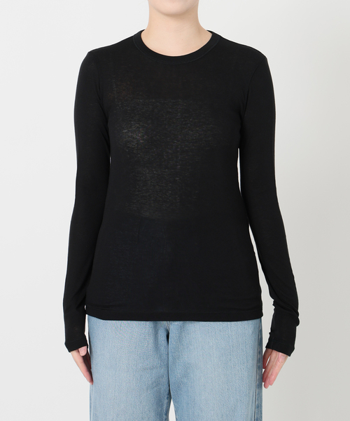 IENA LA BOUCLE（イエナラブークル）の「IENA LA BOUCLE シアーフライスプルオーバー（Tシャツ/カットソー・レディース・ブラック/ホワイト/パープル・FREE）」の18枚目の写真