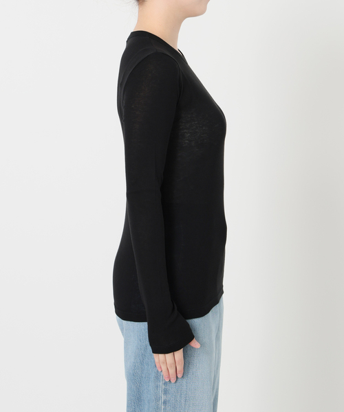 IENA LA BOUCLE（イエナラブークル）の「IENA LA BOUCLE シアーフライスプルオーバー（Tシャツ/カットソー・レディース・ブラック/ホワイト/パープル・FREE）」の21枚目の写真