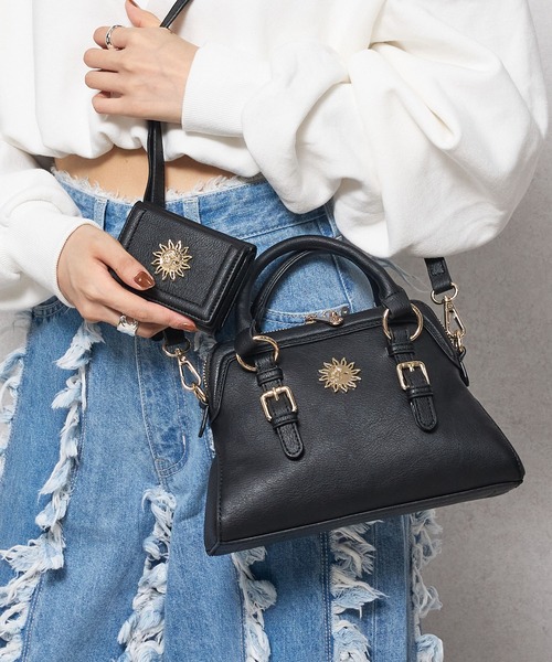 EVRIS（エヴリス）の「【EVRIS/エブリス】SUNNY METAL  アンティーク ハンドバッグ（ボストンバッグ・レディース・グレイッシュベージュ/ブラック/シルバー・FREE）」の4枚目の写真