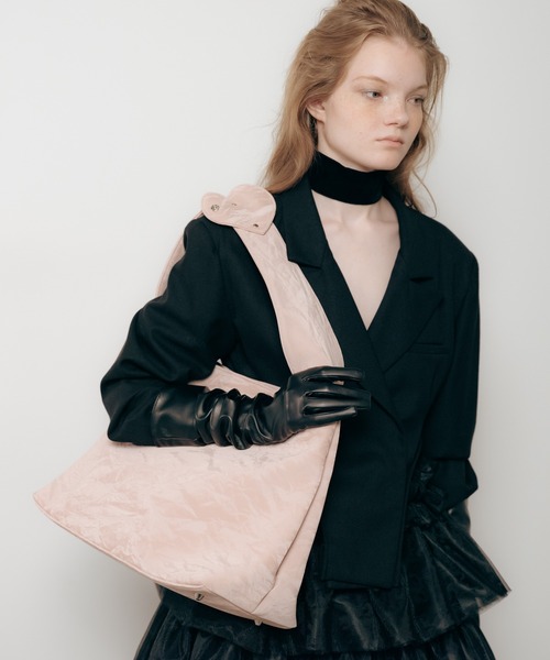 Carmelo（カーメロ）の「Heart handle tote bag / ハートハンドルバッグ（トートバッグ・レディース・ピンク/ブラック・FREE）」の2枚目の写真