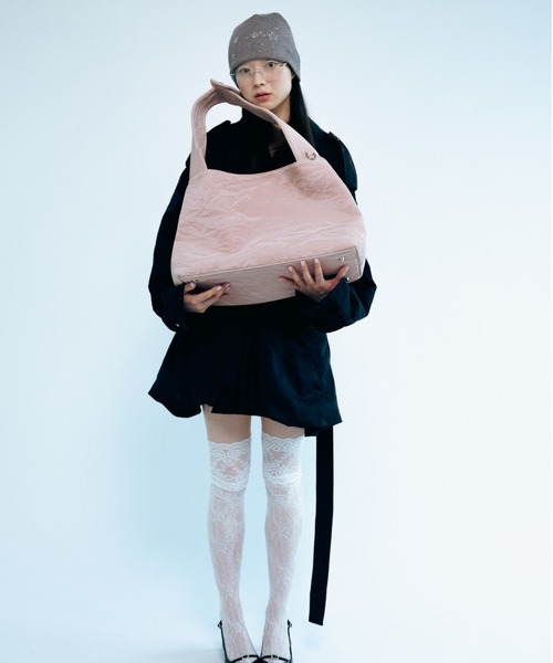 Carmelo(カーメロ)の「Heart Handle Shoulder Bag (pink/black) / ハートハンドルショルダーバッグ(トートバッグ・レディース・ピンク/ブラック・FREE)」の19枚目の写真