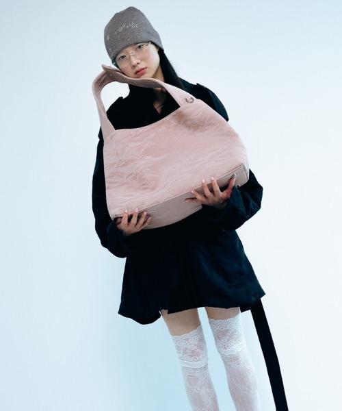 Carmelo(カーメロ)の「Heart Handle Shoulder Bag (pink/black) / ハートハンドルショルダーバッグ(トートバッグ・レディース・ピンク/ブラック・FREE)」の20枚目の写真