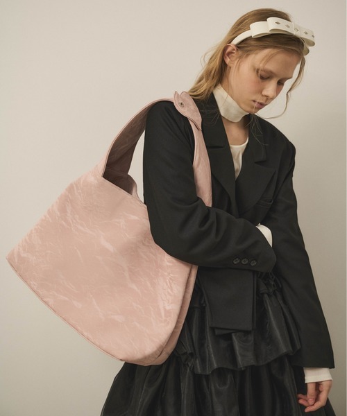 Carmelo（カーメロ）の「Heart handle tote bag / ハートハンドルバッグ（トートバッグ・レディース・ピンク/ブラック・FREE）」の4枚目の写真