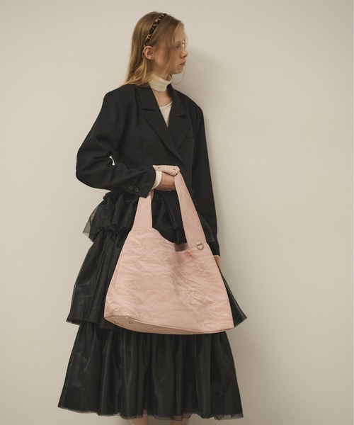 Carmelo（カーメロ）の「Heart handle tote bag / ハートハンドルバッグ（トートバッグ・レディース・ピンク/ブラック・FREE）」の5枚目の写真