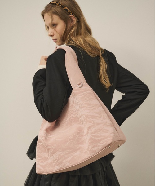 Carmelo（カーメロ）の「Heart handle tote bag / ハートハンドルバッグ（トートバッグ・レディース・ピンク/ブラック・FREE）」の7枚目の写真