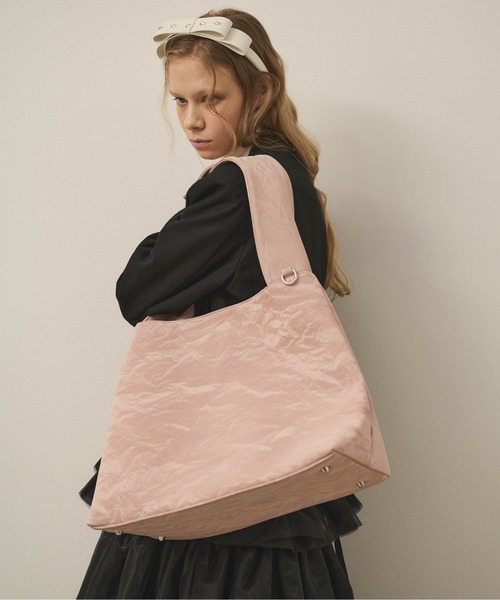 Carmelo(カーメロ)の「Heart Handle Shoulder Bag (pink/black) / ハートハンドルショルダーバッグ(トートバッグ・レディース・ピンク/ブラック・FREE)」の18枚目の写真
