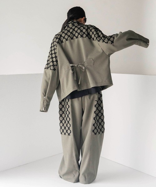 mintdesigns（ミントデザインズ）の「MIX CHECK SHORT COAT（その他アウター・レディース・ブラック/ホワイト・ONESIZE）」の5枚目の写真