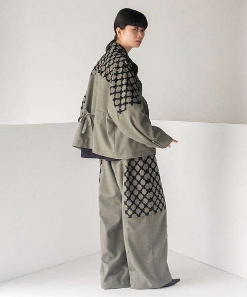 mintdesigns（ミントデザインズ）の「MIX CHECK SHORT COAT（その他アウター・レディース・ブラック/ホワイト・ONESIZE）」の6枚目の写真