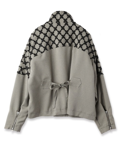 mintdesigns（ミントデザインズ）の「MIX CHECK SHORT COAT（その他アウター・レディース・ブラック/ホワイト・ONESIZE）」の9枚目の写真