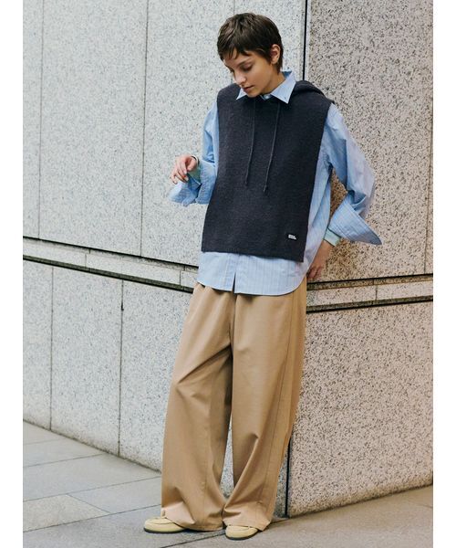 Mila Owen（ミラオーウェン）の「ウエストドロストゴムパンツ（その他パンツ・レディース・キャメル/アイボリー/ブラック・0/1/00）」の6枚目の写真