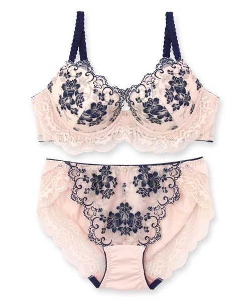 fran de lingerie（フランデランジェリー）の「ロマンチックなフェミニンランジェリーしっかり盛胸＆安定感「スタイルアップシリーズ005」ブラジャーショーツセット（ブラ&ショーツ・レディース・アイボリー/ネイビー/ピンク系その他/チャコールグレー/ベージュ・F65/E80/B75/B70/B65/G80/E75/E70/E65/D80/D75/D70/D65/C75/C70/C65/G75/G70/G65/F80/F75/F70）」の14枚目の写真