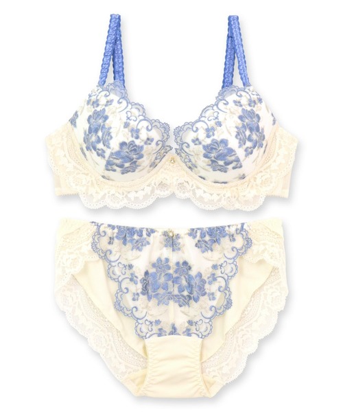 fran de lingerie（フランデランジェリー）の「ロマンチックなフェミニンランジェリーしっかり盛胸＆安定感「スタイルアップシリーズ005」ブラジャーショーツセット（ブラ&ショーツ・レディース・アイボリー/ネイビー/ピンク系その他/チャコールグレー/ベージュ・F65/E80/B75/B70/B65/G80/E75/E70/E65/D80/D75/D70/D65/C75/C70/C65/G75/G70/G65/F80/F75/F70）」の12枚目の写真