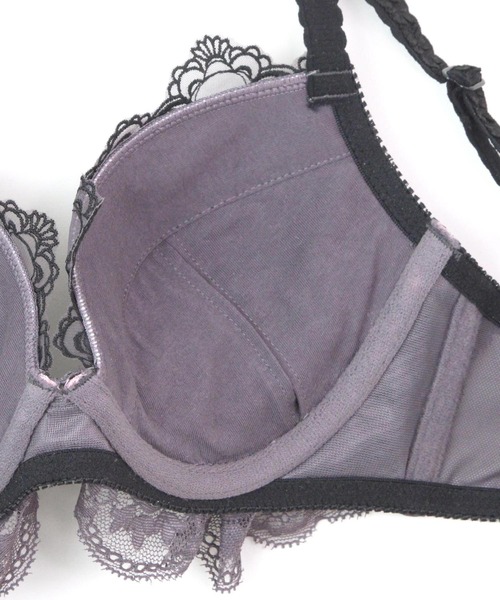 fran de lingerie（フランデランジェリー）の「ロマンチックなフェミニンランジェリーしっかり盛胸＆安定感「スタイルアップシリーズ005」ブラジャーショーツセット（ブラ&ショーツ・レディース・アイボリー/ネイビー/ピンク系その他/チャコールグレー/ベージュ・F65/E80/B75/B70/B65/G80/E75/E70/E65/D80/D75/D70/D65/C75/C70/C65/G75/G70/G65/F80/F75/F70）」の7枚目の写真