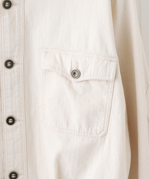 Maison Margiela（メゾンマルジェラ）の「MAISON MARGIELA (メゾン マルジェラ) DENIM SHORT JACKET（デニムジャケット・メンズ・アイボリー・46）」の6枚目の写真