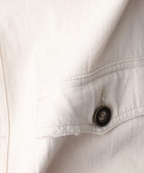 Maison Margiela（メゾンマルジェラ）の「MAISON MARGIELA (メゾン マルジェラ) DENIM SHORT JACKET（デニムジャケット・メンズ・アイボリー・46）」の9枚目の写真