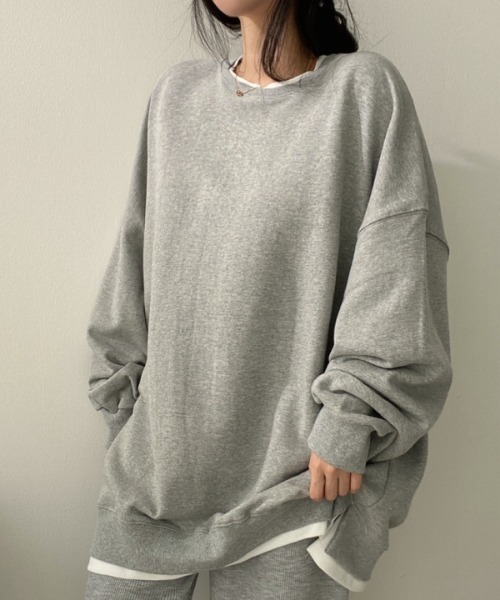 SHEPP(シープ)の「フェイクレイヤードルーズシルエットロンT(Tシャツ/カットソー・レディース・ブラック/ブルー/グレー/イエロー・L/M)」の3枚目の写真