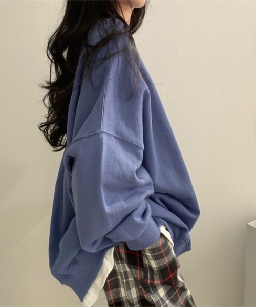 SHEPP(シープ)の「フェイクレイヤードルーズシルエットロンT(Tシャツ/カットソー・レディース・ブラック/ブルー/グレー/イエロー・L/M)」の10枚目の写真