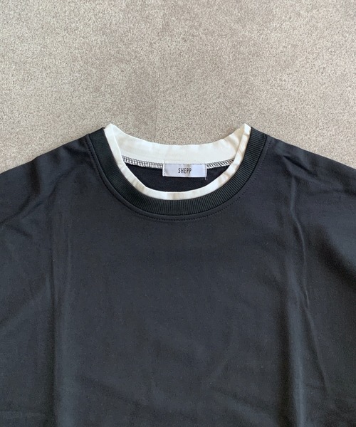 SHEPP(シープ)の「フェイクレイヤードルーズシルエットロンT(Tシャツ/カットソー・レディース・ブラック/ブルー/グレー/イエロー・L/M)」の18枚目の写真