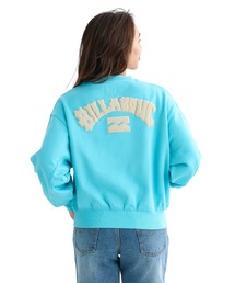 BILLABONG レディース ARCH LOGO LOOSE CROPPED CREW トレーナー 【2025年秋冬モデル】/ビラボンロゴバックプリントスウェットトレーナー