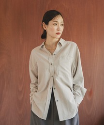 GLOBAL WORK | ピーチサテンシャツ長袖/580827(シャツ/ブラウス)