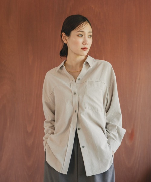 セール】ピーチサテンシャツ長袖/580827（シャツ/ブラウス）｜GLOBAL