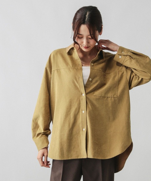 セール】ピーチサテンシャツ長袖/580827（シャツ/ブラウス）｜GLOBAL