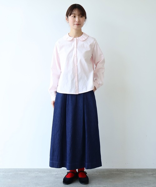 bulle de savon（ビュルデサボン）の「△8oz ムラ糸デニム スカート（スカート・レディース・ネイビー・FREE）」の13枚目の写真