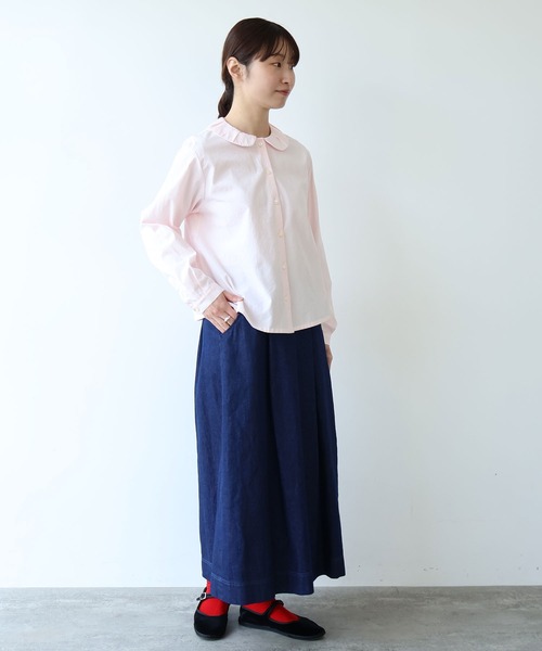 bulle de savon（ビュルデサボン）の「△8oz ムラ糸デニム スカート（スカート・レディース・ネイビー・FREE）」の14枚目の写真