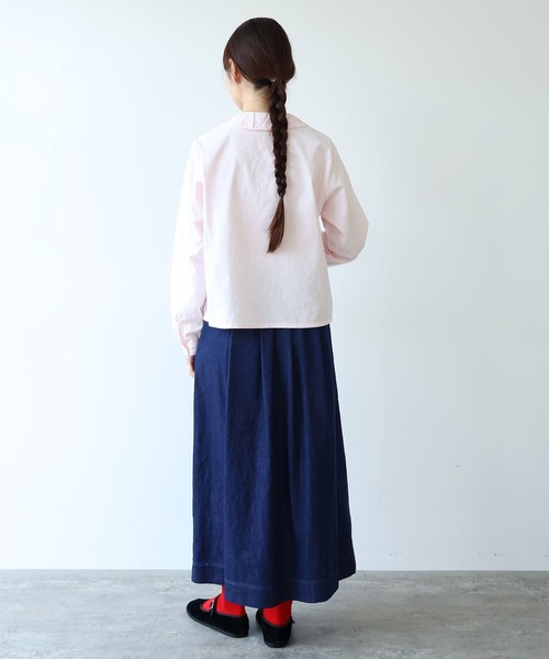 bulle de savon（ビュルデサボン）の「△8oz ムラ糸デニム スカート（スカート・レディース・ネイビー・FREE）」の15枚目の写真