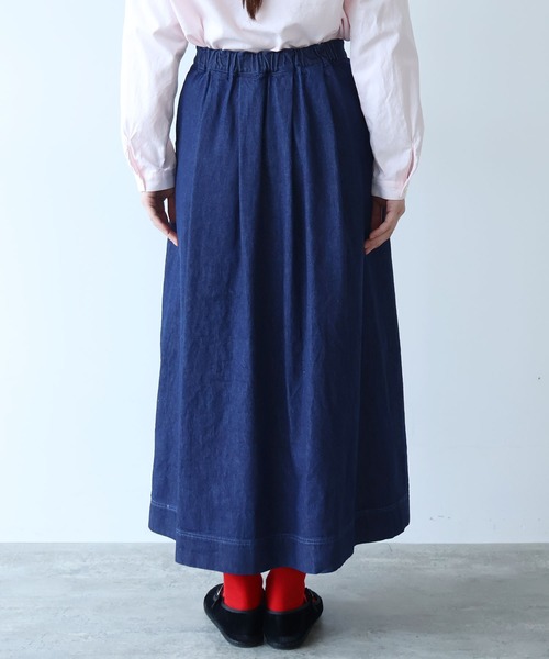 bulle de savon（ビュルデサボン）の「△8oz ムラ糸デニム スカート（スカート・レディース・ネイビー・FREE）」の19枚目の写真