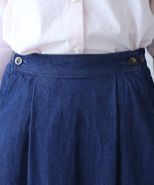 bulle de savon（ビュルデサボン）の「△8oz ムラ糸デニム スカート（スカート・レディース・ネイビー・FREE）」の22枚目の写真