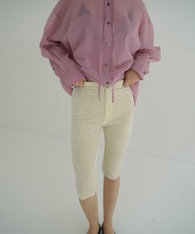 CLANE(Nl)VELOUR CAPRI PANTS(̑pc)
