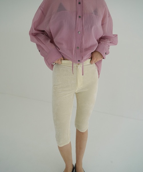 VELOUR CAPRI PANTS（その他パンツ）｜CLANE（クラネ）の