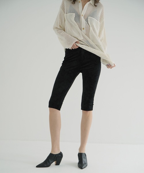 VELOUR CAPRI PANTS（その他パンツ）｜CLANE（クラネ）の