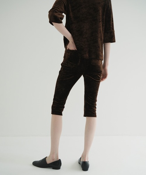 VELOUR CAPRI PANTS（その他パンツ）｜CLANE（クラネ）の