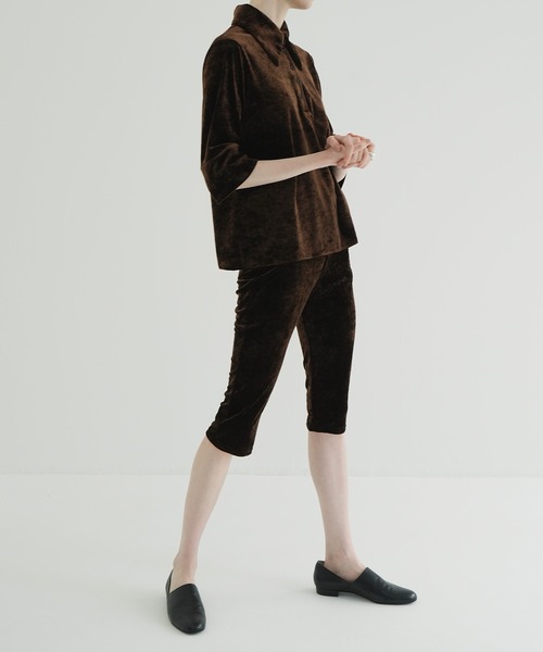 VELOUR CAPRI PANTS（その他パンツ）｜CLANE（クラネ）の