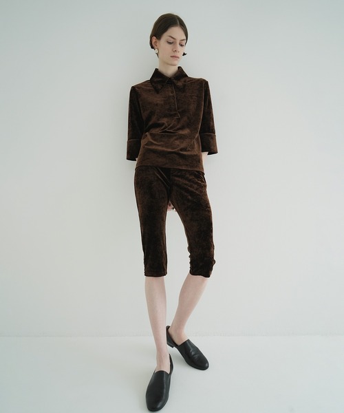VELOUR CAPRI PANTS（その他パンツ）｜CLANE（クラネ）の
