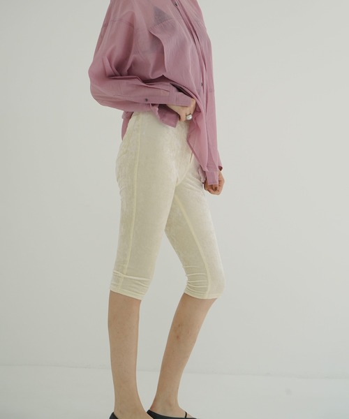 VELOUR CAPRI PANTS（その他パンツ）｜CLANE（クラネ）の