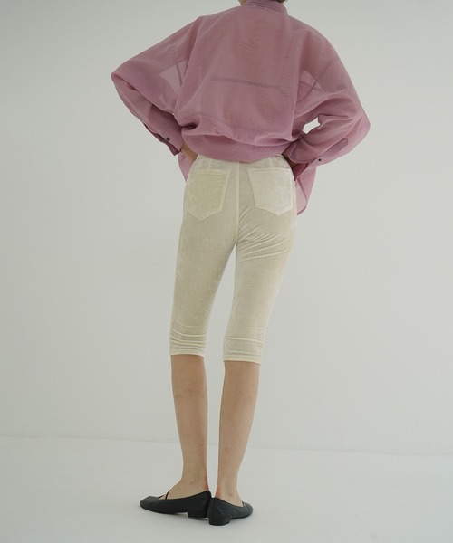 VELOUR CAPRI PANTS（その他パンツ）｜CLANE（クラネ）の