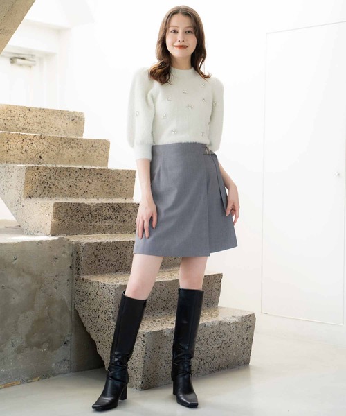 NOELA（ノエラ）の「【販路限定カラーあり】シャギービジューニット（ニット/セーター・レディース・ブラック/オフホワイト/チャコールグレー/ライトグレー・フリー）」の18枚目の写真