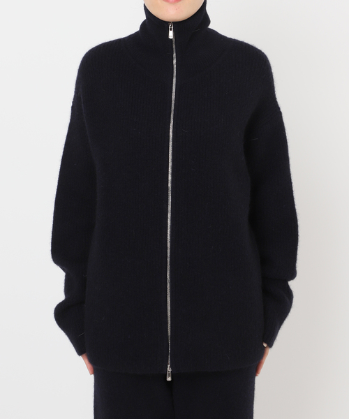 VERMEIL par iena(ヴェルメイユパーイエナ)の「woolyakmix knit ZIPカーディガン(カーディガン/ボレロ・レディース・ブラウン/ネイビー・FREE)」の14枚目の写真