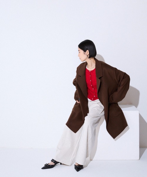 JEANASIS(ジーナシス)の「スウェットコクーンタックパンツ/595303(スウェットパンツ・レディース・ネイビー/オートミール/ブラック/グレー・FREE/SMALL)」の5枚目の写真