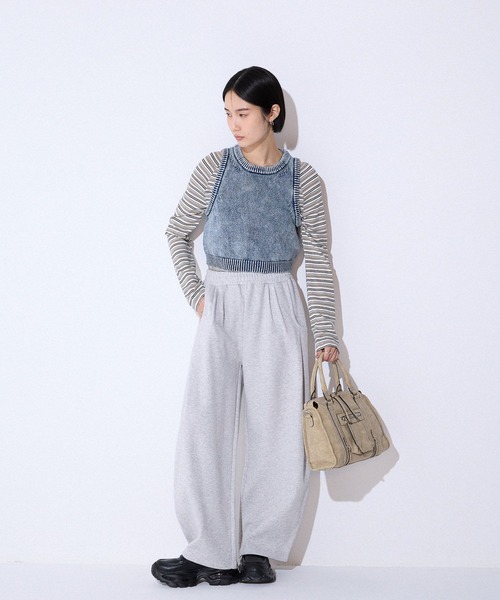 JEANASIS(ジーナシス)の「スウェットコクーンタックパンツ/595303(スウェットパンツ・レディース・ネイビー/オートミール/ブラック/グレー・FREE/SMALL)」の8枚目の写真